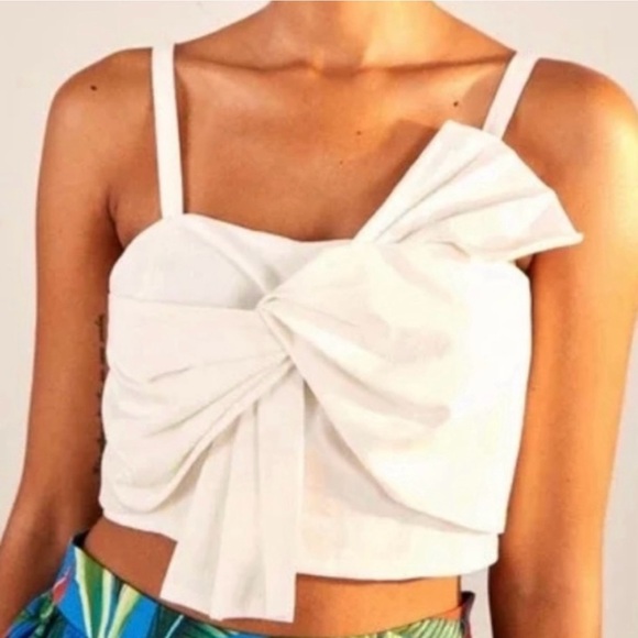 EUC farm rio twist front crop top - Picture 3 of 7